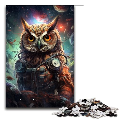 Puzzle für Erwachsene 1000 Teile Malen Farbe Tier Eule Puzzle jedes Teil ist einzigartig anspruchsvolles Familienspaßspiel 75 x 50 cm von QSYFNBZL