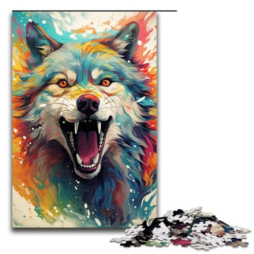 Puzzle für Erwachsene 1000 Teile Malen Farbe Wolf Familienspaß Puzzle mit passendem Poster und Quizblatt 75 x 50 cm Puzzle für Erwachsene 1000 Teile Malen Farbe Wolf Familienspaß Puzzle mit passendem Poster und Quizblatt 75 x 50 cm von QSYFNBZL