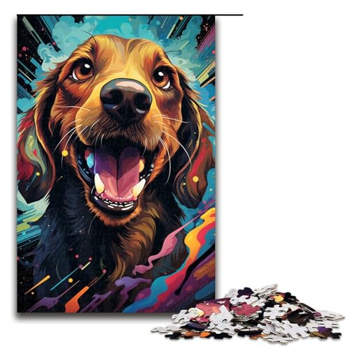 Puzzle für Erwachsene 1000 Teile Malen bunter Dackel Puzzle für Lernspiele Herausforderungsspielzeug einzigartige Heimdekoration und Geschenke 75 x 50 cm Puzzle für Erwachsene 1000 Teile Malen bunter Dackel Puzzle für Lernspiele Herausforderungsspielzeug einzigartige Heimdekoration und Geschenke 75 x 50 cm von QSYFNBZL