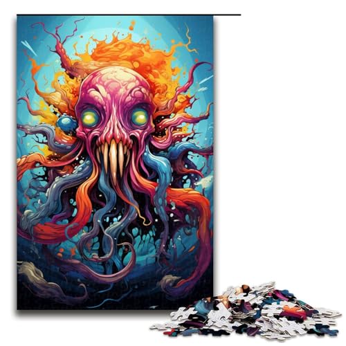 Puzzle für Erwachsene 1000 Teile Malen buntes Oktopus Puzzle für Lernspiele Herausforderungsspielzeug einzigartige Heimdekoration und Geschenke 75 x 50 cm Puzzle für Erwachsene 1000 Teile Malen buntes Oktopus Puzzle für Lernspiele Herausforderungsspielzeug einzigartige Heimdekoration und Geschenke 75 x 50 cm von QSYFNBZL