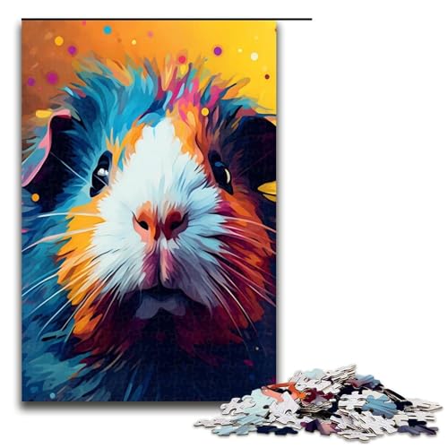 Puzzle für Erwachsene 1000 Teile Meerschweinchen Farbpuzzle Geburtstagsgeschenk für Teenager ab 14 Jahren 75 x 50 cm von QSYFNBZL
