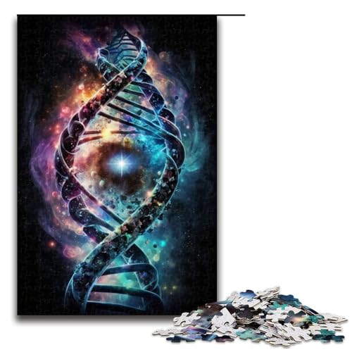 Puzzle für Erwachsene 1000 Teile Menschliche DNA im Weltraum Spielzeug Denkspiel ganze Familie 75 x 50 cm von QSYFNBZL