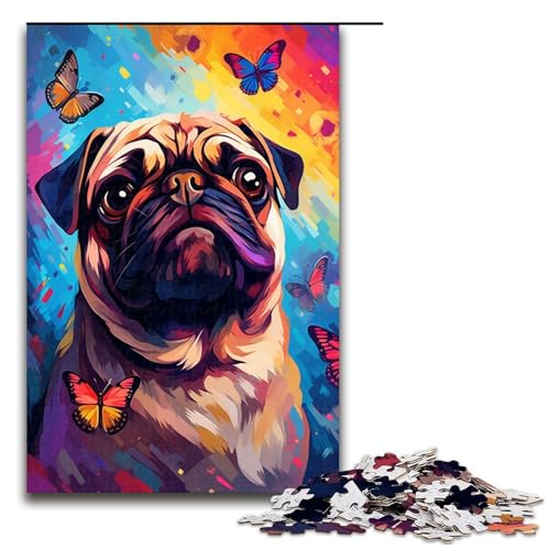 Puzzle für Erwachsene 1000 Teile Möpse und Schmetterlinge und Schmetterlings Puzzle jedes Teil ist einzigartig anspruchsvolles Familienspaßspiel 75 x 50 cm Puzzle für Erwachsene 1000 Teile Möpse und Schmetterlinge und Schmetterlings Puzzle jedes Teil ist einzigartig anspruchsvolles Familienspaßspiel 75 x 50 cm von QSYFNBZL