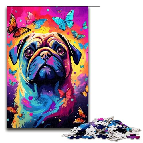 Puzzle für Erwachsene 1000 Teile Möpse und Schmetterlinge und Schmetterlings und Schmetterlingsspielzeug intellektuelles Spiel ganze Familie 75 x 50 cm Puzzle für Erwachsene 1000 Teile Möpse und Schmetterlinge und Schmetterlings und Schmetterlingsspielzeug intellektuelles Spiel ganze Familie 75 x 50 cm von QSYFNBZL