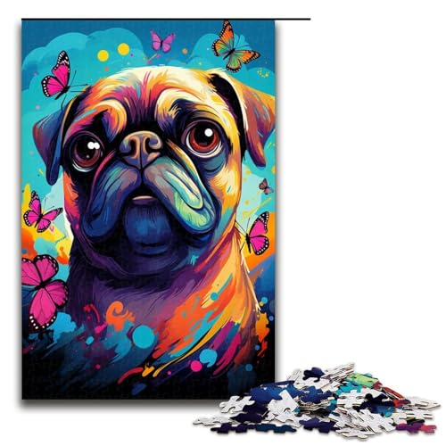 Puzzle für Erwachsene 1000 Teile Möpse und Schmetterlinge und Zusammenbau hilft dem Gehirn süchtig machendes Spielzeug zu trainieren um Geduld zu fördern 75 x 50 cm Puzzle für Erwachsene 1000 Teile Möpse und Schmetterlinge und Zusammenbau hilft dem Gehirn süchtig machendes Spielzeug zu trainieren um Geduld zu fördern 75 x 50 cm von QSYFNBZL