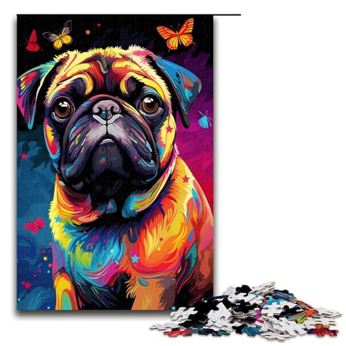 Puzzle für Erwachsene 1000 Teile Mops und Schmetterlinge und Schmetterling und Schmetterling Familienspaß Puzzle tolles Geschenk für Teenager ab 14 Jahren 75 x 50 cm Puzzle für Erwachsene 1000 Teile Mops und Schmetterlinge und Schmetterling und Schmetterling Familienspaß Puzzle tolles Geschenk für Teenager ab 14 Jahren 75 x 50 cm von QSYFNBZL