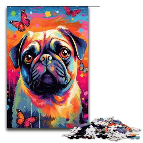 Puzzle für Erwachsene 1000 Teile Mops und Schmetterlinge und Schmetterling und Schmetterlingspuzzle Geburtstagsgeschenk für Teenager ab 14 Jahren 75 x 50 cm Puzzle für Erwachsene 1000 Teile Mops und Schmetterlinge und Schmetterling und Schmetterlingspuzzle Geburtstagsgeschenk für Teenager ab 14 Jahren 75 x 50 cm von QSYFNBZL