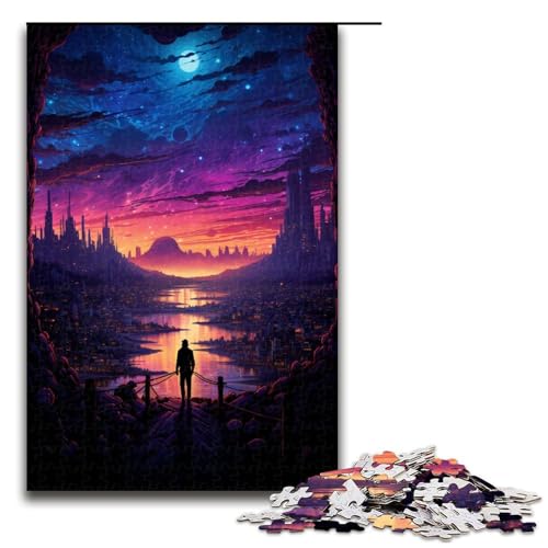 Puzzle für Erwachsene 1000 Teile Nachtansicht unter dem Sternenhimmel Puzzle Lernspiele für Zuhause DIY Spielzeug tolles Geschenk für Spiele 75 x 50 cm Puzzle für Erwachsene 1000 Teile Nachtansicht unter dem Sternenhimmel Puzzle Lernspiele für Zuhause DIY Spielzeug tolles Geschenk für Spiele 75 x 50 cm von QSYFNBZL