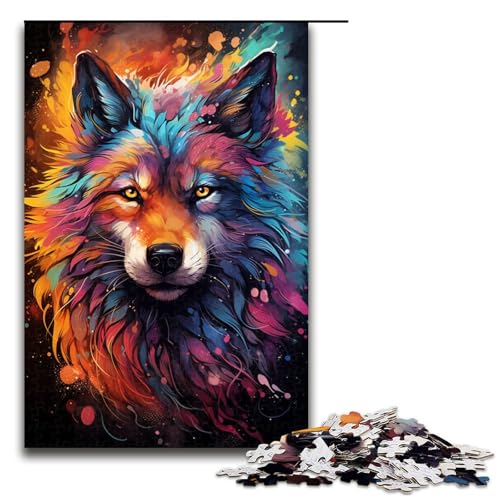 Puzzle für Erwachsene 1000 Teile Nebula Wolfs farbenfrohes psychedelisches Puzzle für Erwachsene Holzspiele für die ganze Familie Weihnachts und Geburtstagsgeschenke 75 x 50 cm Puzzle für Erwachsene 1000 Teile Nebula Wolfs farbenfrohes psychedelisches Puzzle für Erwachsene Holzspiele für die ganze Familie Weihnachts und Geburtstagsgeschenke 75 x 50 cm von QSYFNBZL