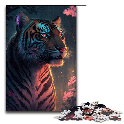 Puzzle für Erwachsene 1000 Teile Neon Tiger Spielzeug intellektuelles Spiel ganze Familie 75 x 50 cm Puzzle für Erwachsene 1000 Teile Neon Tiger Spielzeug intellektuelles Spiel ganze Familie 75 x 50 cm von QSYFNBZL