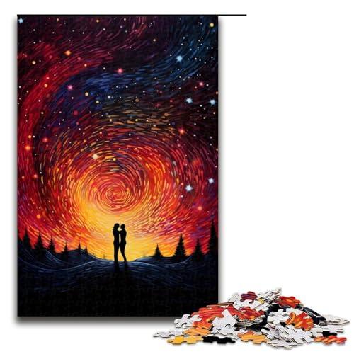 Puzzle für Erwachsene 1000 Teile Paar unter dem Sternenhimmel Lernspiele für Zuhause DIY Spielzeug tolles Geschenk für Spiele 75 x 50 cm von QSYFNBZL
