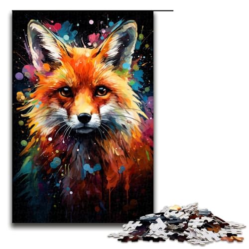 Puzzle für Erwachsene 1000 Teile PaintingColorArtFox Geburtstagsgeschenk Geschenke für Teenager ab 14 Jahren 75 x 50 cm Puzzle für Erwachsene 1000 Teile PaintingColorArtFox Geburtstagsgeschenk Geschenke für Teenager ab 14 Jahren 75 x 50 cm von QSYFNBZL