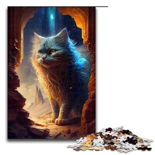 Puzzle für Erwachsene 1000 Teile Perserkatze Holzpuzzle Lernspielzeug Familienspiele 75 x 50 cm von QSYFNBZL