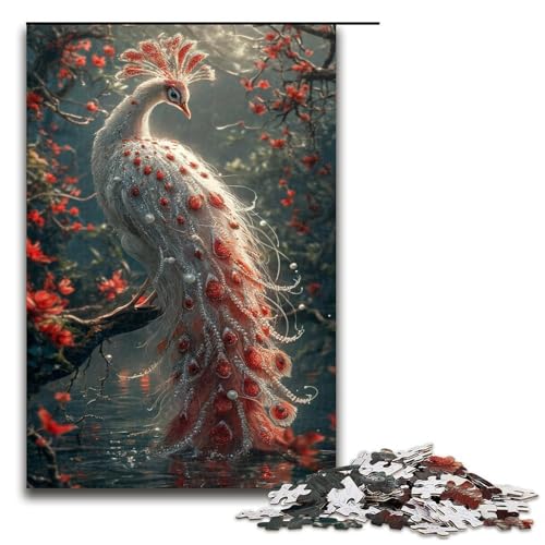 Puzzle für Erwachsene 1000 Teile Pfau Holzpuzzle Lernen Lernspielzeug Familienspiele 1000 PCS von QSYFNBZL