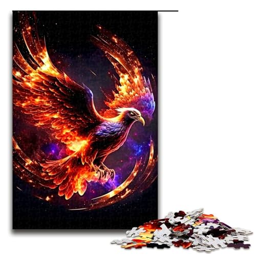 Puzzle für Erwachsene 1000 Teile Phoenix Holzpuzzle Lernspielzeug Familienspiele 75 x 50 cm von QSYFNBZL