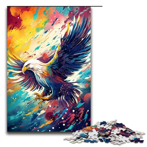 Puzzle für Erwachsene 1000 Teile Phönix ist von Spritzern umgeben viele Bunte Puzzles für Erwachsene Holzspiele für die ganze Familie Weihnachts und Geburtstagsgeschenke 75 x 50 cm von QSYFNBZL
