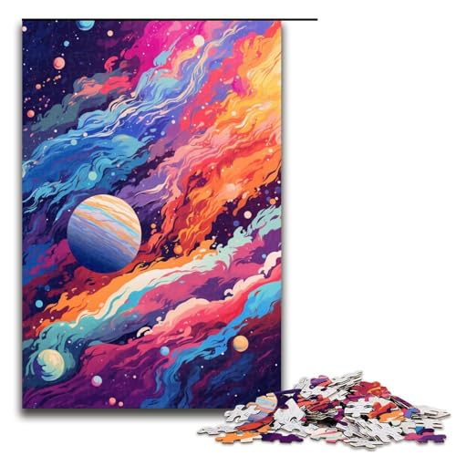 Puzzle für Erwachsene 1000 Teile Planet ist von Spritzern umgeben viele Bunte Wolken Spielzeug intellektuelles Spiel ganze Familie 75 x 50 cm Puzzle für Erwachsene 1000 Teile Planet ist von Spritzern umgeben viele Bunte Wolken Spielzeug intellektuelles Spiel ganze Familie 75 x 50 cm von QSYFNBZL