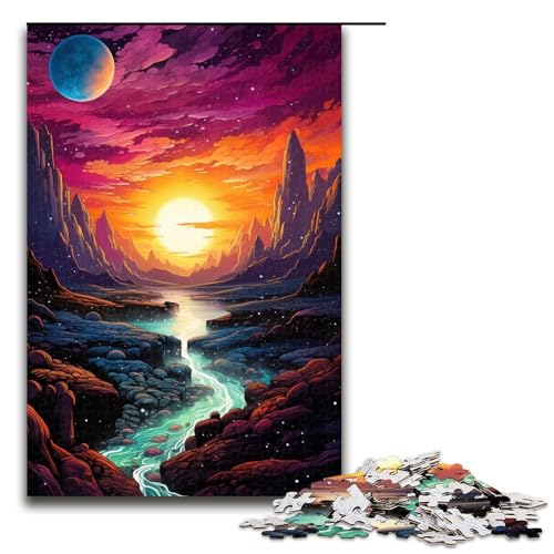 Puzzle für Erwachsene 1000 Teile Planeten Farblandschaft Holzpuzzle Lernspielzeug Familienspiele 75 x 50 cm Puzzle für Erwachsene 1000 Teile Planeten Farblandschaft Holzpuzzle Lernspielzeug Familienspiele 75 x 50 cm von QSYFNBZL