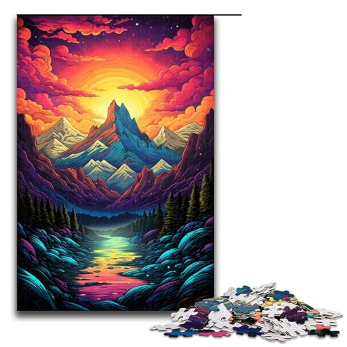 Puzzle für Erwachsene 1000 Teile Psychedelic Alps Puzzle für Erwachsene Holzspiele für die ganze Familie Weihnachts und Geburtstagsgeschenke 75 x 50 cm Puzzle für Erwachsene 1000 Teile Psychedelic Alps Puzzle für Erwachsene Holzspiele für die ganze Familie Weihnachts und Geburtstagsgeschenke 75 x 50 cm von QSYFNBZL