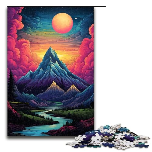 Puzzle für Erwachsene 1000 Teile Psychedelic Alps Puzzle für Erwachsene Holzspiele für die ganze Familie Weihnachts und Geburtstagsgeschenke 75 x 50 cm Puzzle für Erwachsene 1000 Teile Psychedelic Alps Puzzle für Erwachsene Holzspiele für die ganze Familie Weihnachts und Geburtstagsgeschenke 75 x 50 cm von QSYFNBZL
