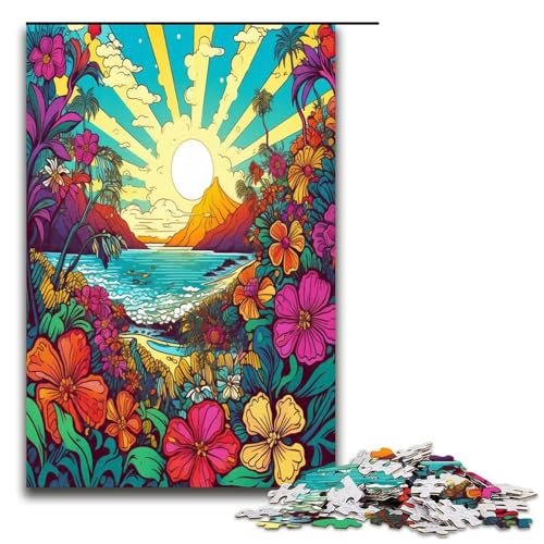 Puzzle für Erwachsene 1000 Teile Psychedelische Blumen Sonnenpuzzle für Erwachsene Holzspiele für die ganze Familie Weihnachts und Geburtstagsgeschenke 1000 PCS Puzzle für Erwachsene 1000 Teile Psychedelische Blumen Sonnenpuzzle für Erwachsene Holzspiele für die ganze Familie Weihnachts und Geburtstagsgeschenke 1000 PCS von QSYFNBZL