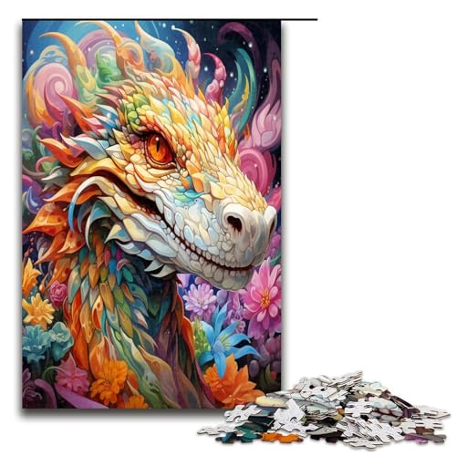 Puzzle für Erwachsene 1000 Teile Psychedelischer Drache Lernspiele für Zuhause DIY Spielzeug tolles Geschenk für Spiele 1000 Teile von QSYFNBZL