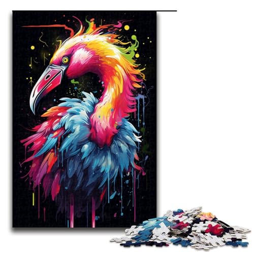 Puzzle für Erwachsene 1000 Teile Psychedelischer Flamingo Holzpuzzle Lernspielzeug Familienspiele 75 x 50 cm Puzzle für Erwachsene 1000 Teile Psychedelischer Flamingo Holzpuzzle Lernspielzeug Familienspiele 75 x 50 cm von QSYFNBZL