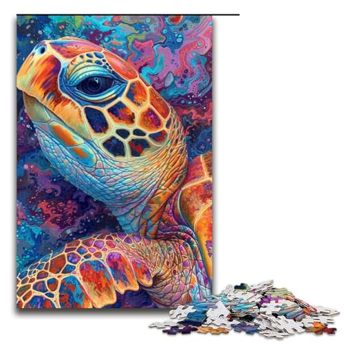 Puzzle für Erwachsene 1000 Teile Psychedelischer Planet Schildkröte Puzzle Lernspiele für Zuhause DIY Spielzeug tolles Geschenk für Spiele 75 x 50 cm Puzzle für Erwachsene 1000 Teile Psychedelischer Planet Schildkröte Puzzle Lernspiele für Zuhause DIY Spielzeug tolles Geschenk für Spiele 75 x 50 cm von QSYFNBZL