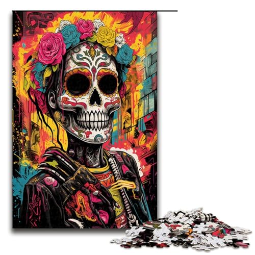 Puzzle für Erwachsene 1000 Teile Psychedelischer Totenkopf Geburtstagsgeschenk für Teenager ab 14 Jahren 1000 Teile Puzzle für Erwachsene 1000 Teile Psychedelischer Totenkopf Geburtstagsgeschenk für Teenager ab 14 Jahren 1000 Teile von QSYFNBZL