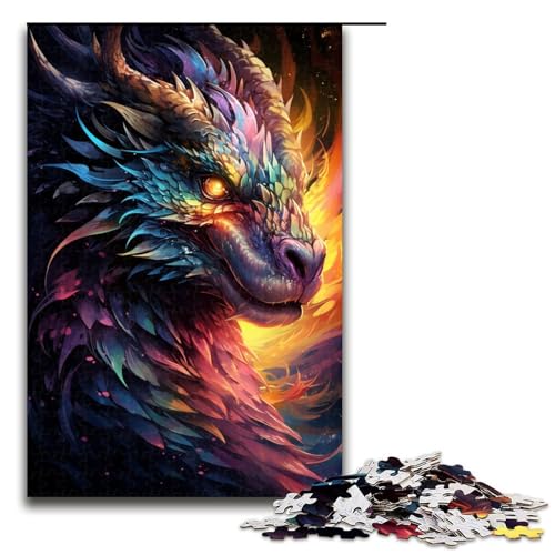 Puzzle für Erwachsene 1000 Teile Psychedelischer bunter Drache Holzpuzzle Lernspielzeug Familienspiele 75 x 50 cm Puzzle für Erwachsene 1000 Teile Psychedelischer bunter Drache Holzpuzzle Lernspielzeug Familienspiele 75 x 50 cm von QSYFNBZL