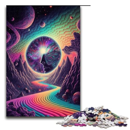 Puzzle für Erwachsene 1000 Teile Psychedelisches Puzzle für Lernspiele Herausforderungsspielzeug einzigartige Heimdekoration und Geschenke 75 x 50 cm von QSYFNBZL
