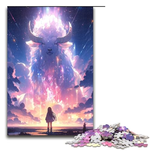 Puzzle für Erwachsene 1000 Teile Puzzle Spiele Spielzeug Geschenk geeignet für die Schreibtischdekoration 75 x 50 cm von QSYFNBZL