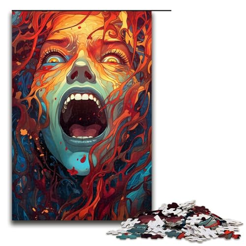 Puzzle für Erwachsene 1000 Teile Rachefrau Holzpuzzle Lernspielzeug Familienspiele 75 x 50 cm von QSYFNBZL