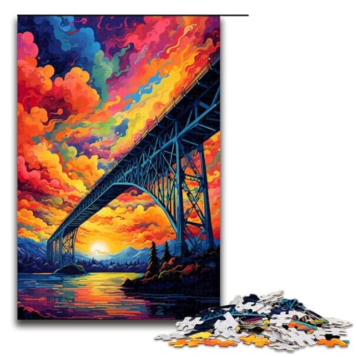 Puzzle für Erwachsene 1000 Teile Regenbogenbrücke von SplattersLots Dickes buntes Puzzle für Erwachsene Holzspiele für die ganze Familie Weihnachts und Geburtstagsgeschenke 75 x 50 cm Puzzle für Erwachsene 1000 Teile Regenbogenbrücke von SplattersLots Dickes buntes Puzzle für Erwachsene Holzspiele für die ganze Familie Weihnachts und Geburtstagsgeschenke 75 x 50 cm von QSYFNBZL
