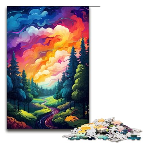 Puzzle für Erwachsene 1000 Teile Regenbogenwald von SplattersLots Dickes buntes Puzzle Geburtstagsgeschenk für Teenager ab 14 Jahren 75 x 50 cm Puzzle für Erwachsene 1000 Teile Regenbogenwald von SplattersLots Dickes buntes Puzzle Geburtstagsgeschenk für Teenager ab 14 Jahren 75 x 50 cm von QSYFNBZL