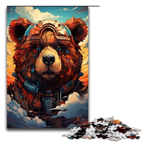 Puzzle für Erwachsene 1000 Teile Roboter Braunbär von SplattersLots Dicke farbige Puzzles Spielspielzeug lustig 75 x 50 cm von QSYFNBZL