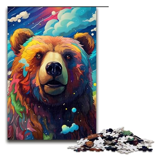 Puzzle für Erwachsene 1000 Teile Roboter Braunbär von SplattersLots Dickes farbiges Puzzle Lernspiele für Zuhause DIY Spielzeug tolles Geschenk für Spiele 75 x 50 cm von QSYFNBZL