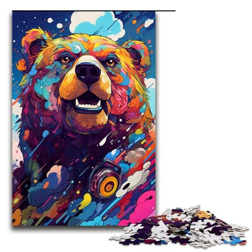 Puzzle für Erwachsene 1000 Teile Roboter Braunbär von SplattersLots Dickes farbiges Puzzle Lernspiele für Zuhause DIY Spielzeug tolles Geschenk für Spiele 75 x 50 cm von QSYFNBZL