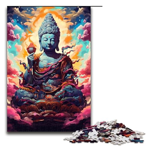 Puzzle für Erwachsene 1000 Teile Roboter Buddha von SplattersLots Dicke Bunte Puzzles Spielspielzeug lustig 75 x 50 cm von QSYFNBZL