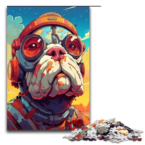 Puzzle für Erwachsene 1000 Teile Roboter Bulldoggen von Splatters Viele Dicke Bunte Muster zum Zusammenbauen helfen dem Gehirn süchtig machendes Spielzeug zur Förderung der Geduld 75 x 50 cm Puzzle für Erwachsene 1000 Teile Roboter Bulldoggen von Splatters Viele Dicke Bunte Muster zum Zusammenbauen helfen dem Gehirn süchtig machendes Spielzeug zur Förderung der Geduld 75 x 50 cm von QSYFNBZL