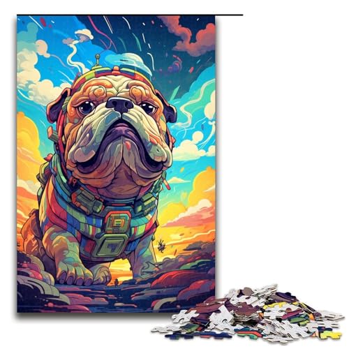 Puzzle für Erwachsene 1000 Teile Roboter Bulldoggen von Splatters Viele Dicke Bunte Puzzles für Kinder Holzpuzzle dekomprimierendes intellektuelles Lernspielzeug 75 x 50 cm Puzzle für Erwachsene 1000 Teile Roboter Bulldoggen von Splatters Viele Dicke Bunte Puzzles für Kinder Holzpuzzle dekomprimierendes intellektuelles Lernspielzeug 75 x 50 cm von QSYFNBZL