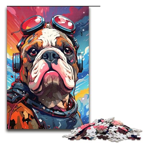 Puzzle für Erwachsene 1000 Teile Roboter Bulldoggen von SplattersLots Dickes buntes Puzzle Lernspiele für Zuhause DIY Spielzeug tolles Geschenk für Spiele 75 x 50 cm von QSYFNBZL