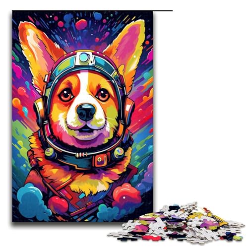 Puzzle für Erwachsene 1000 Teile Roboter Corgi von SplattersLots Dickes farbiges Wolkenspielzeug intellektuelles Spiel ganze Familie 75 x 50 cm von QSYFNBZL