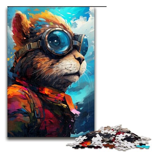 Puzzle für Erwachsene 1000 Teile Roboter Eichhörnchen von SplattersLots Dickes buntes Puzzle für Erwachsene Holzspiele für die ganze Familie Weihnachts und Geburtstagsgeschenke 1000 Teile von QSYFNBZL