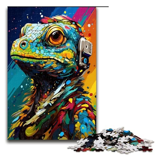 Puzzle für Erwachsene 1000 Teile Roboter Eidechse von SplattersLots Dickes buntes Puzzle Lernspiele für Zuhause DIY Spielzeug tolles Geschenk für Spiele 75 x 50 cm von QSYFNBZL