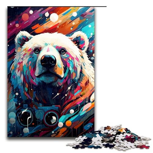 Puzzle für Erwachsene 1000 Teile Roboter Eisbär von SplattersLots Dickes farbiges Puzzle für Lernspiele Herausforderungsspielzeug einzigartige Heimdekoration und Geschenke 75 x 50 cm von QSYFNBZL