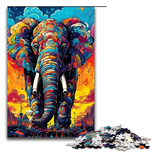 Puzzle für Erwachsene 1000 Teile Roboter Elefant von SplattersLots Dicke Bunte Puzzles Spiele Spielzeug Geschenk geeignet als Schreibtischdekoration 75 x 50 cm Puzzle für Erwachsene 1000 Teile Roboter Elefant von SplattersLots Dicke Bunte Puzzles Spiele Spielzeug Geschenk geeignet als Schreibtischdekoration 75 x 50 cm von QSYFNBZL