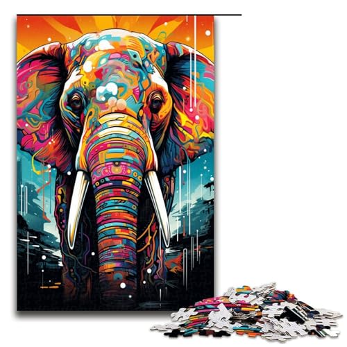 Puzzle für Erwachsene 1000 Teile Roboter Elefant von SplattersLots Dickes buntes Puzzle Geburtstagsgeschenk für Teenager ab 14 Jahren 75 x 50 cm von QSYFNBZL