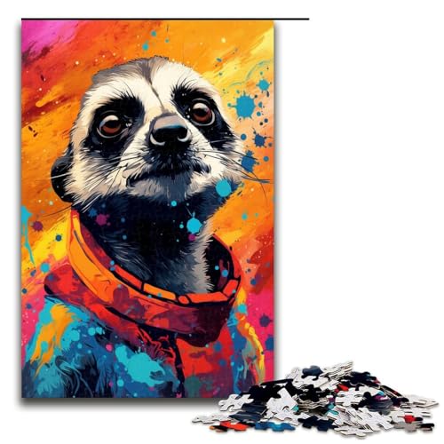 Puzzle für Erwachsene 1000 Teile Roboter Erdmännchen von SplattersLots Dickes buntes Puzzle für Lernspiele Herausforderungsspielzeug einzigartige Heimdekoration und Geschenke 75 x 50 cm von QSYFNBZL