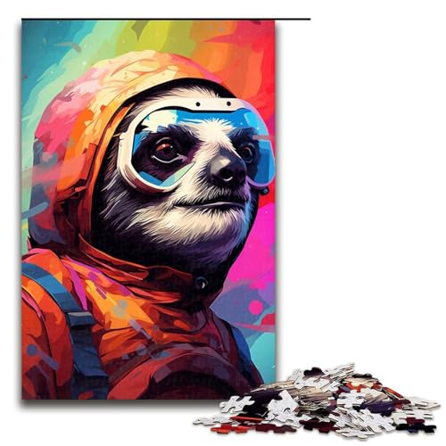 Puzzle für Erwachsene 1000 Teile Roboter Faultier von SplattersLots Dickes farbiges Wolkenspielzeug intellektuelles Spiel ganze Familie 1000 Teile von QSYFNBZL